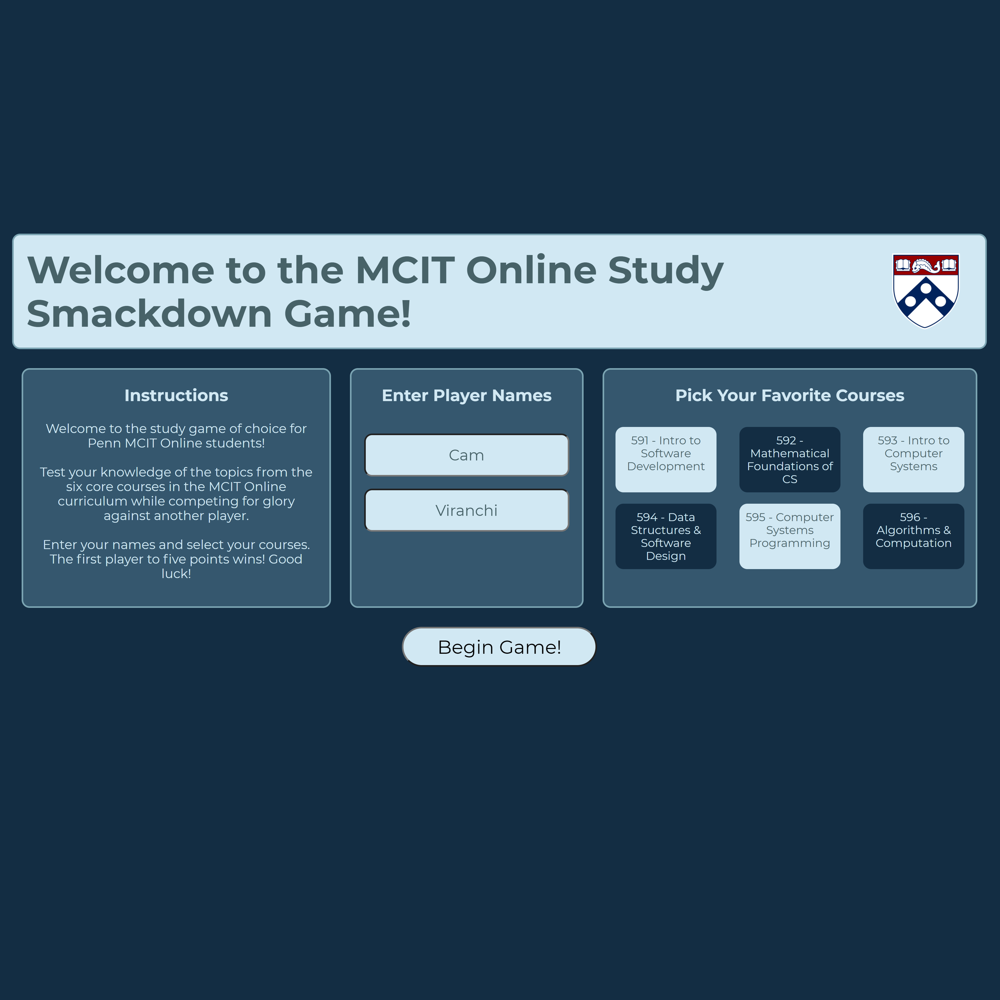 MCIT Online Study Smackdown!